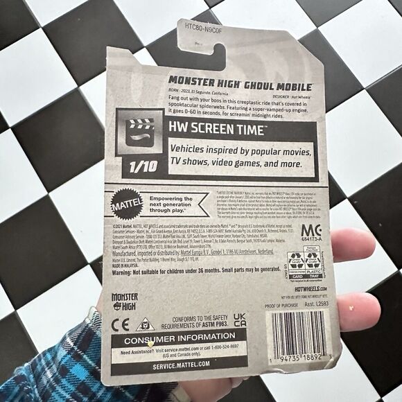 MONSTER HIGH Body Glitter and Hot Wheels GOUL MOBILE 3 Monster High - Picture 6 of 8